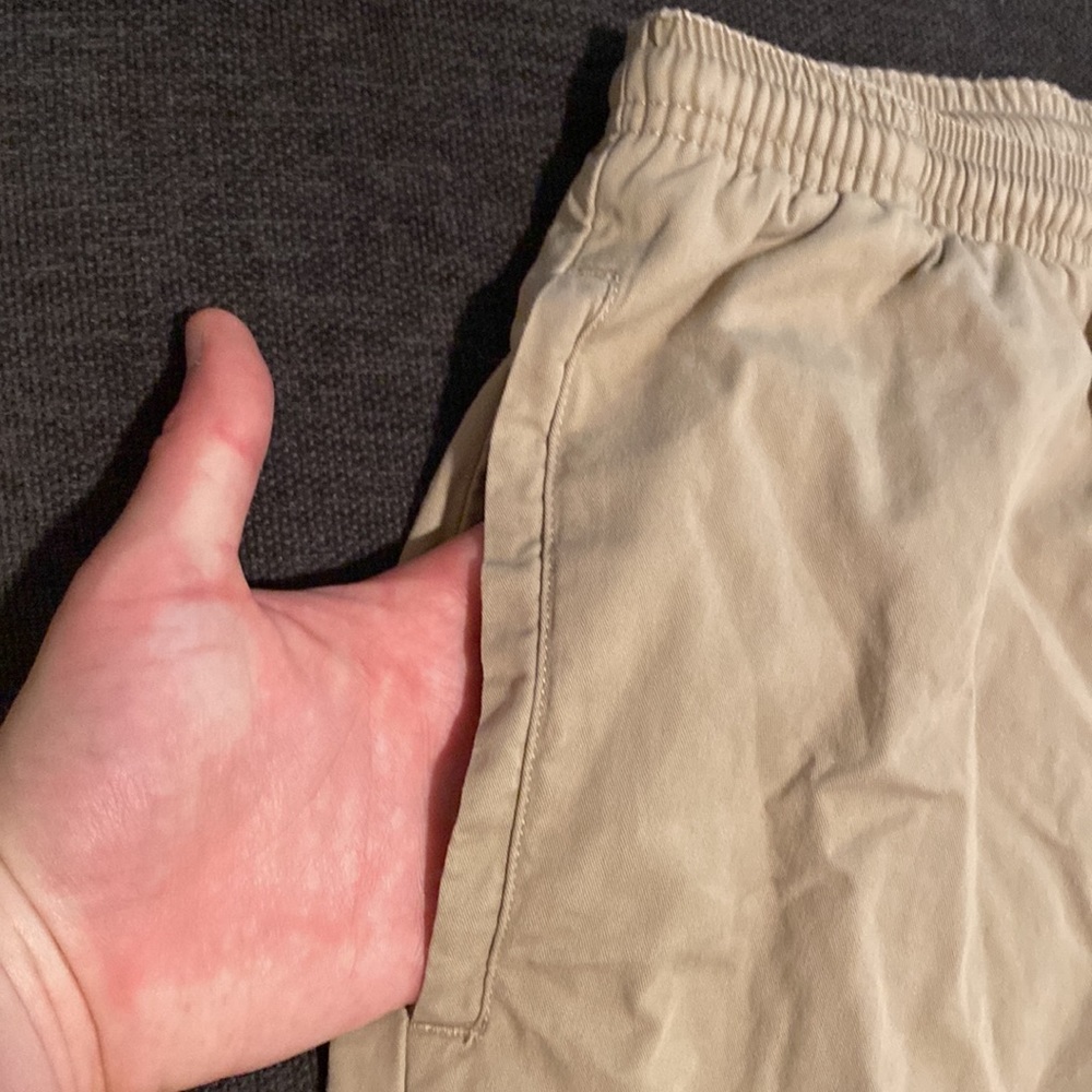 Vintage Polo Ralph Lauren elastic drawstring waist lightweight khaki chinos XL - Picture 9 of 10